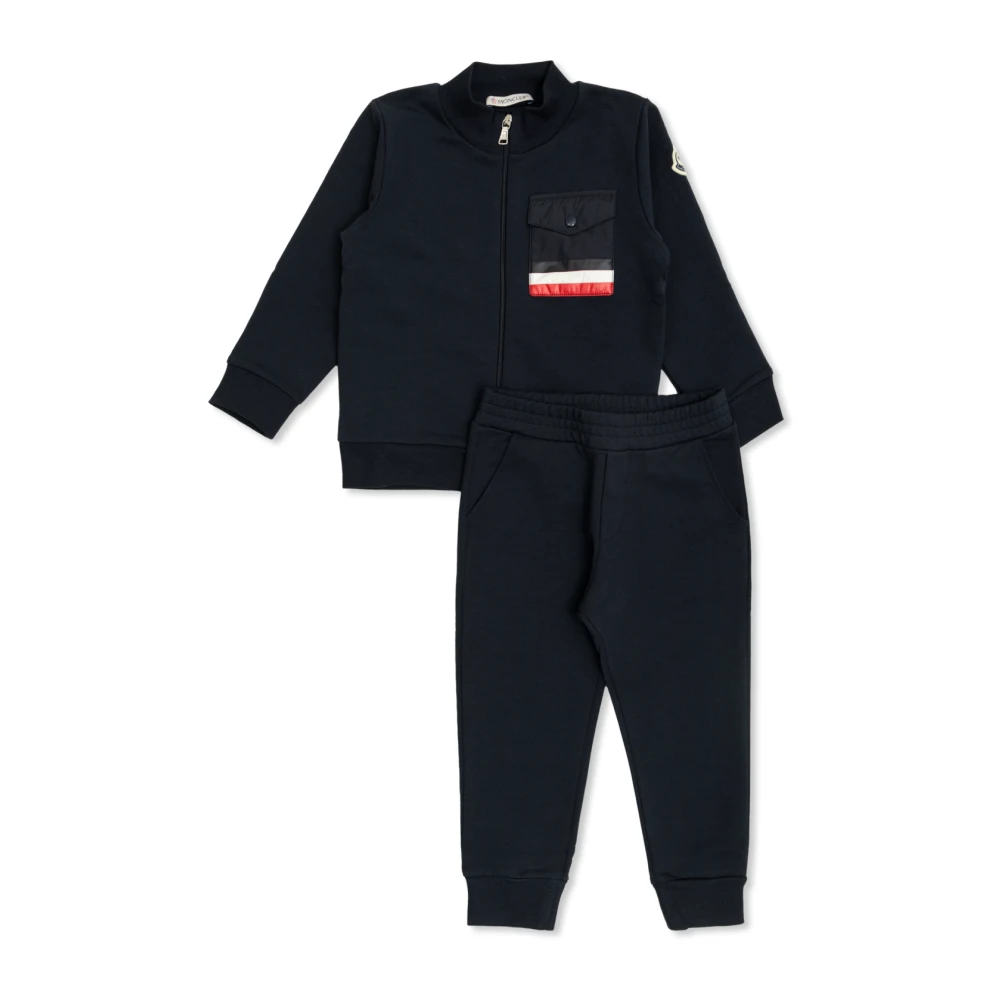 Moncler Blue Kids Sport Sets, Unisex, 12 M, Set: Sweatshirt And Trousers