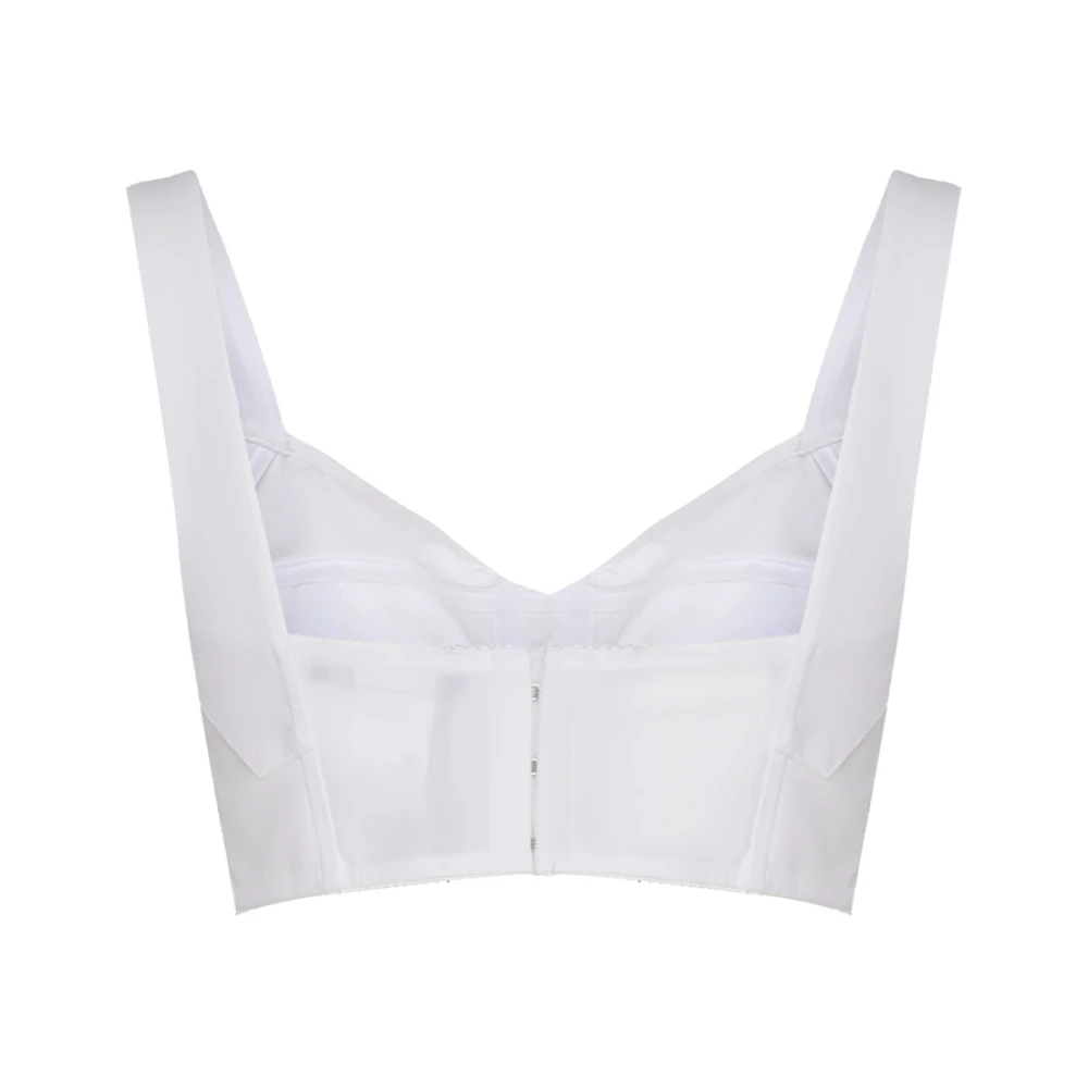Dolce & Gabbana Witte Heart Neckline Band Top White Dames