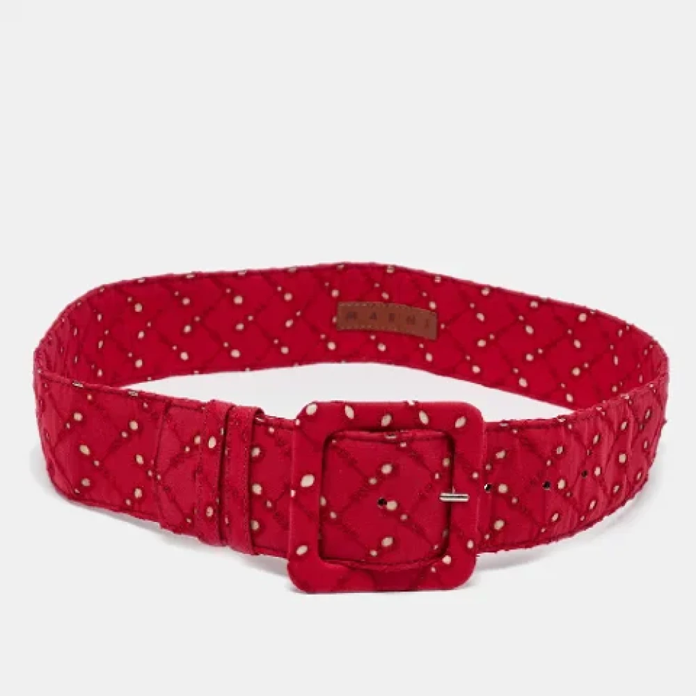 Marni Pre-owned Fabric belts Red Dames