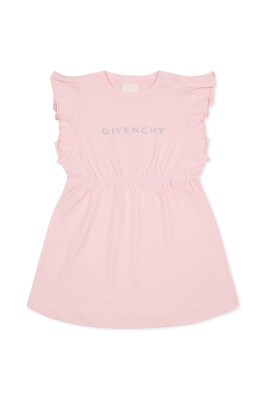 pink-ruffle-logo-dress
