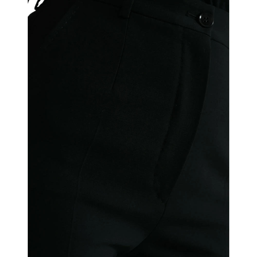 Dolce & Gabbana Hoge Taille Tapered Broek Black Dames