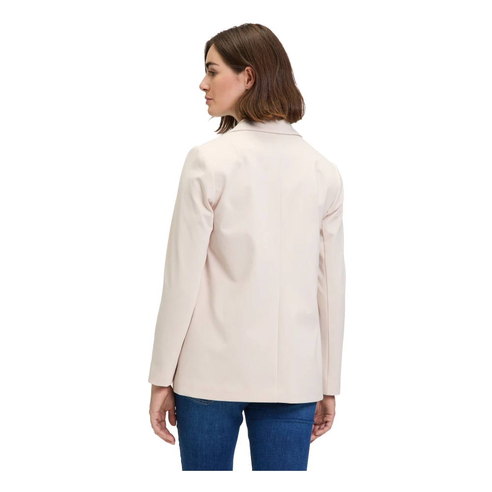Betty & Co Langblazer Chic Trend Silhouet Elegantie Zakken Beige Dames