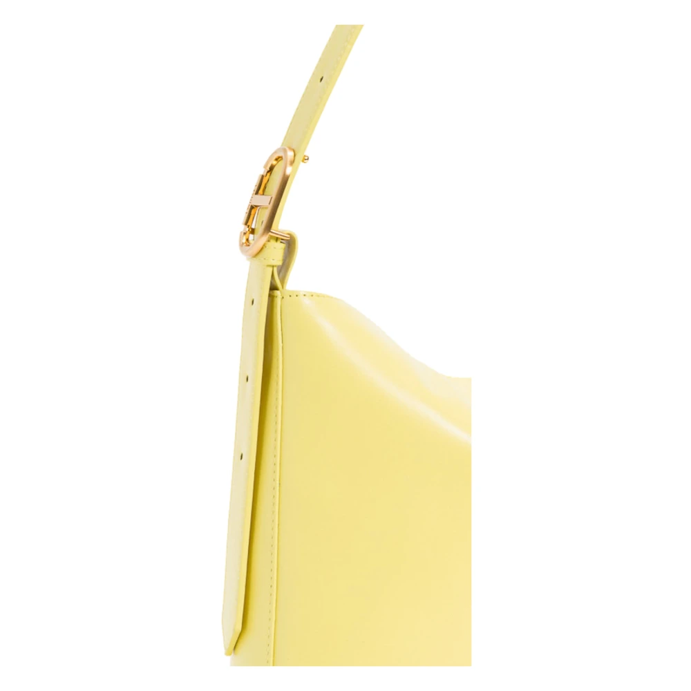 Twinset Gele leren hobo tas Jolie Yellow Dames