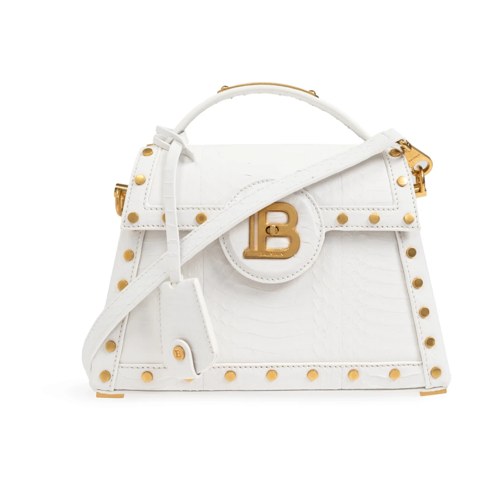 Balmain B-Buzz Dynasty tas in slangenleer White Dames