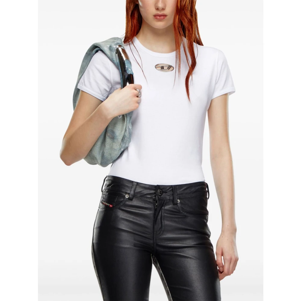 Diesel Casual T-shirt voor vrouwen White Dames