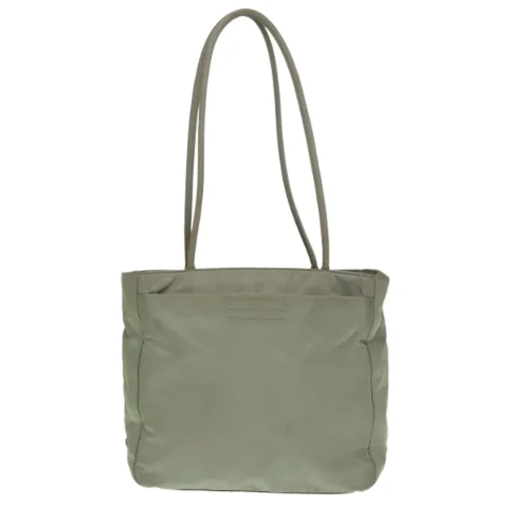 Prada Vintage Pre-owned Leather handbags Green Dames