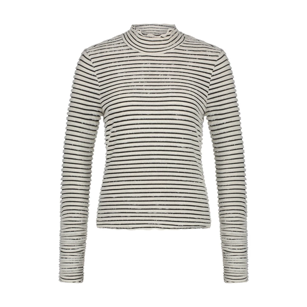 Nukus Gestreepte Top Fw240118 Black Dames