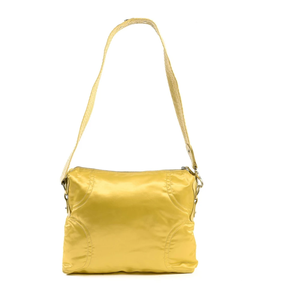 TOD'S Gele Stoffen Handtas Yellow Dames