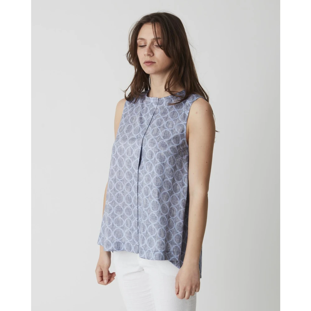 Circolo 1901 Stijlvolle Mouwloze Top Blue Dames