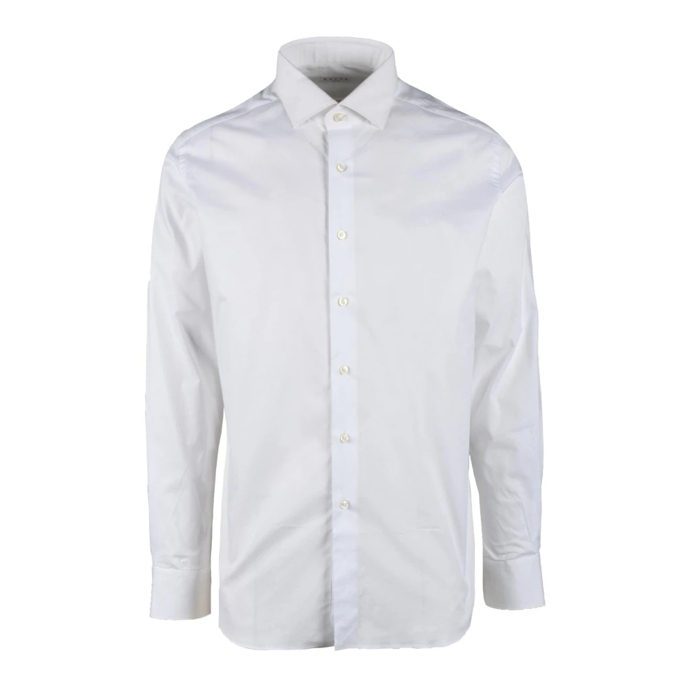 Xacus Katoen Elastaan Overhemd White Heren