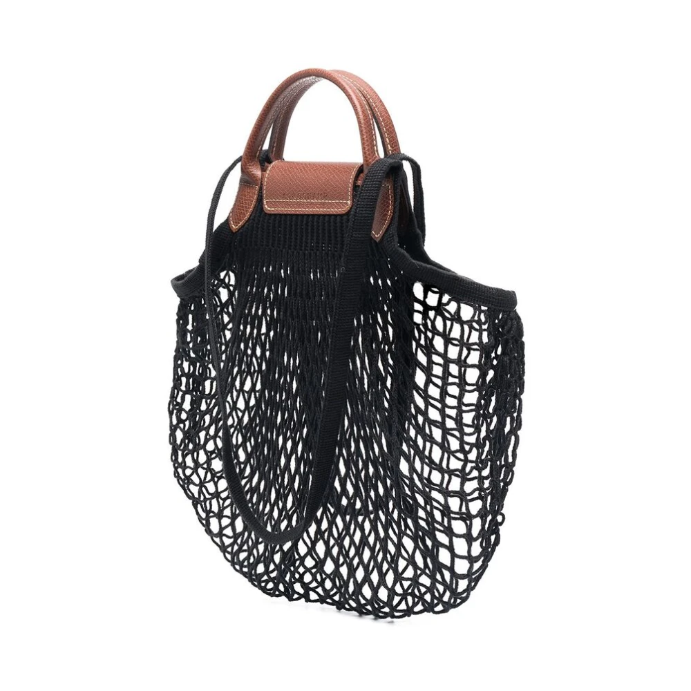 Longchamp Le Pliage Filet Net Tas Black Dames