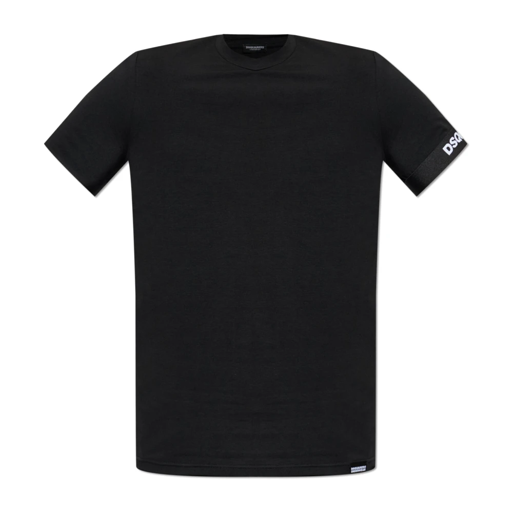 Dsquared2 Men's Black T-Shirts, L, Underwear T-Shirt With A Round Neckline