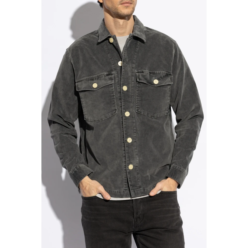 AllSaints Corduroy shirt Harrier Gray Heren