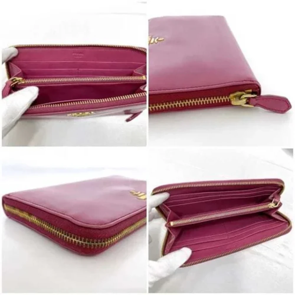 Prada Vintage Pre-owned Leather wallets Pink Dames