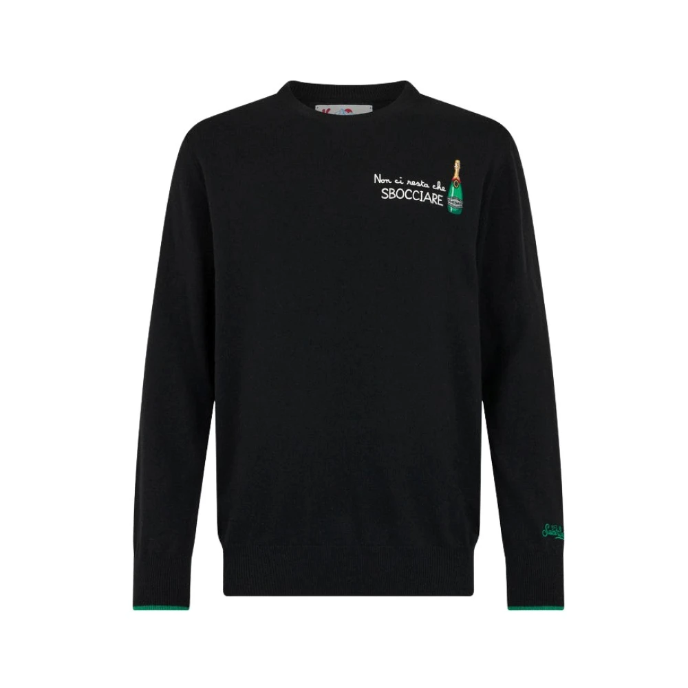 MC2 Saint Barth Heren Zwarte Heron Geborduurd Overhemd Black Heren