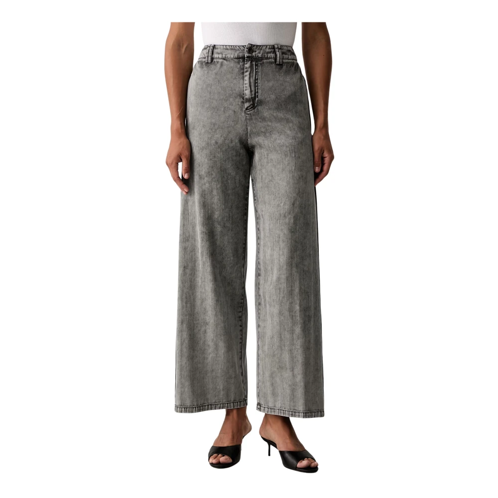 Patrizia Pepe Donna Grigio - Wide Jeans - Jeans - Xs