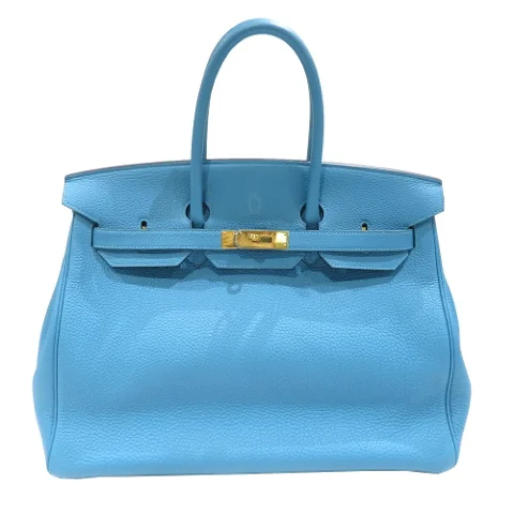 Hermès Vintage Pre-owned Leather handbags Blue Heren