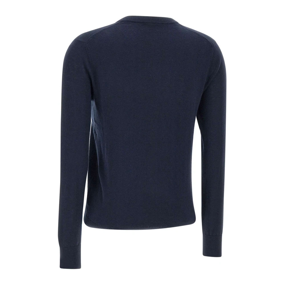 Sun68 Navy Blue Wol Katoen Trui Blue Dames