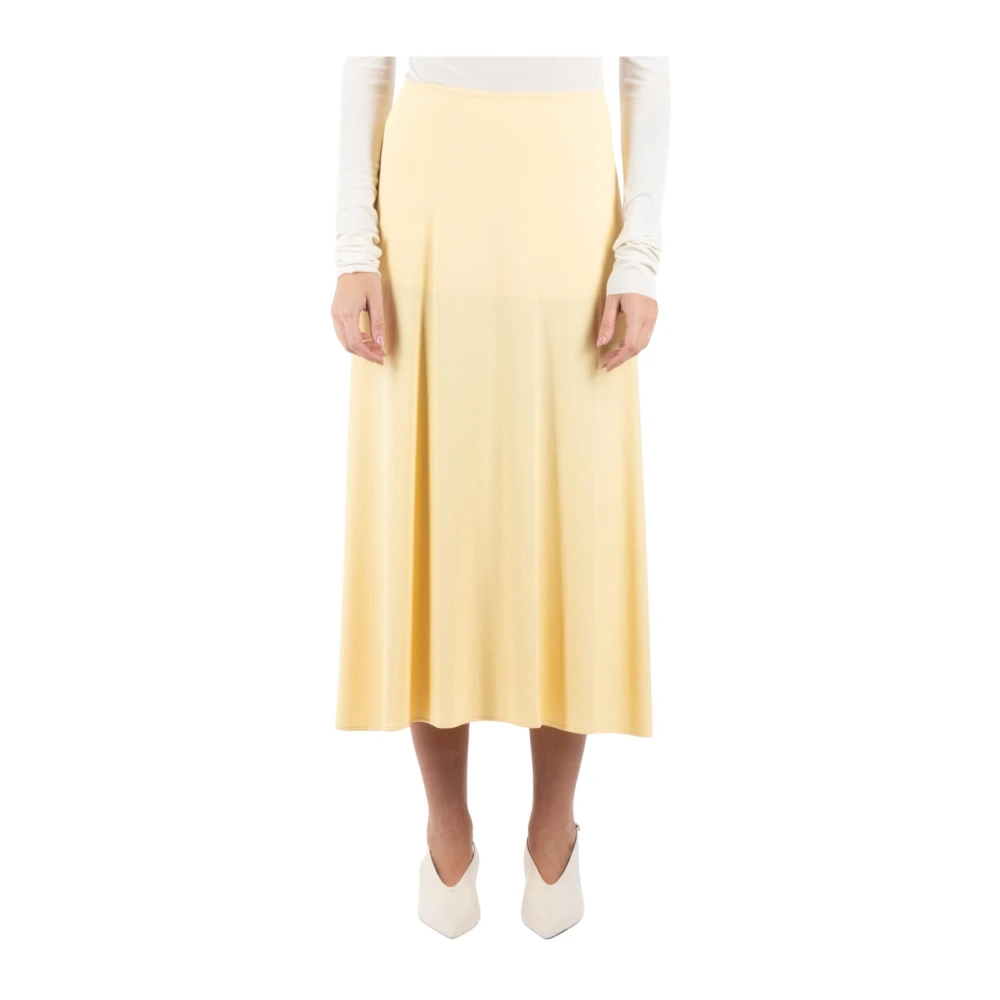Jil Sander Boterkleurige Stijlvolle Rok Yellow Dames
