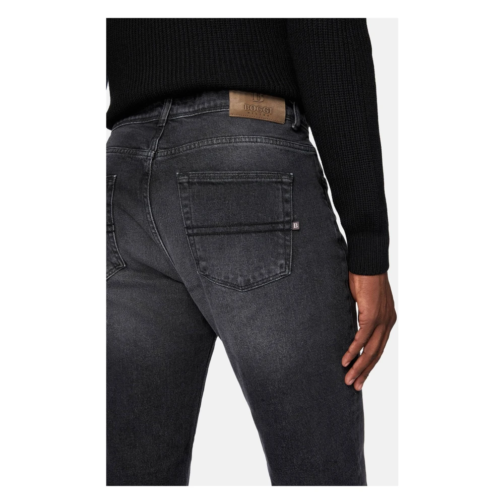 Boggi Milano Stretch Denim Jeans Black Heren