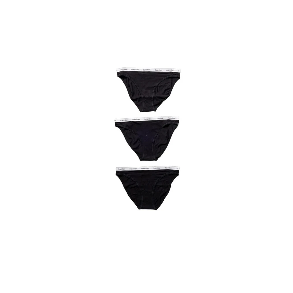 Calvin Klein Zwarte Katoenen Bikini Ondergoed 3Pack Black Dames