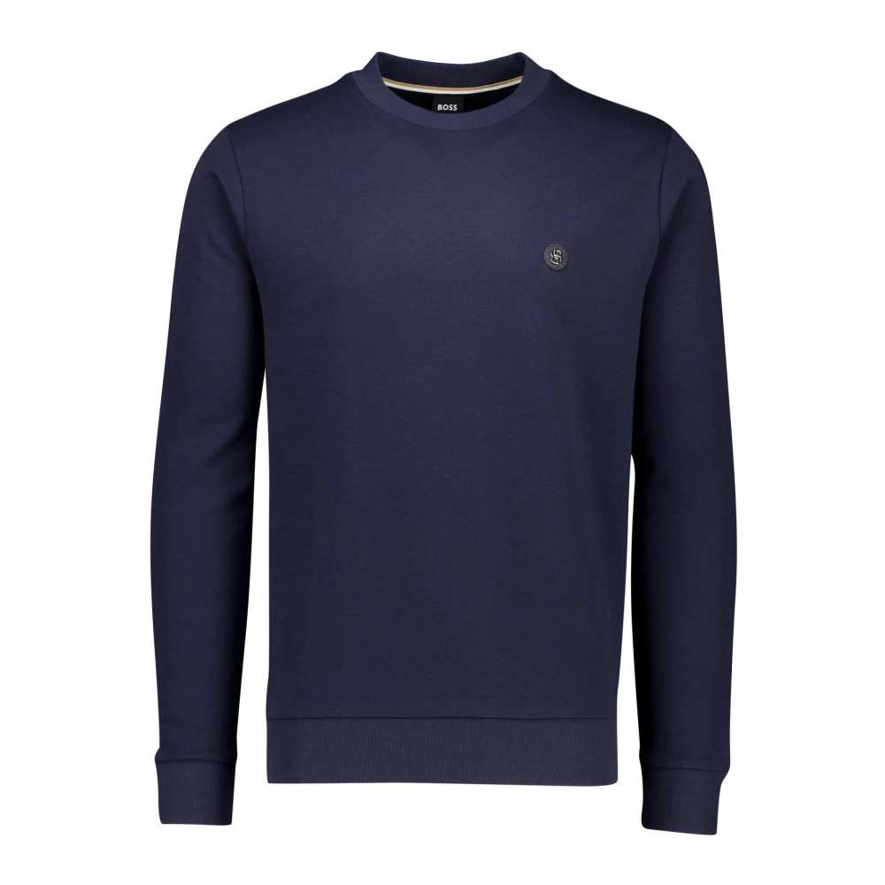 Hugo Boss Donkerblauwe Trui Stijlvol Ontwerp Blue Heren