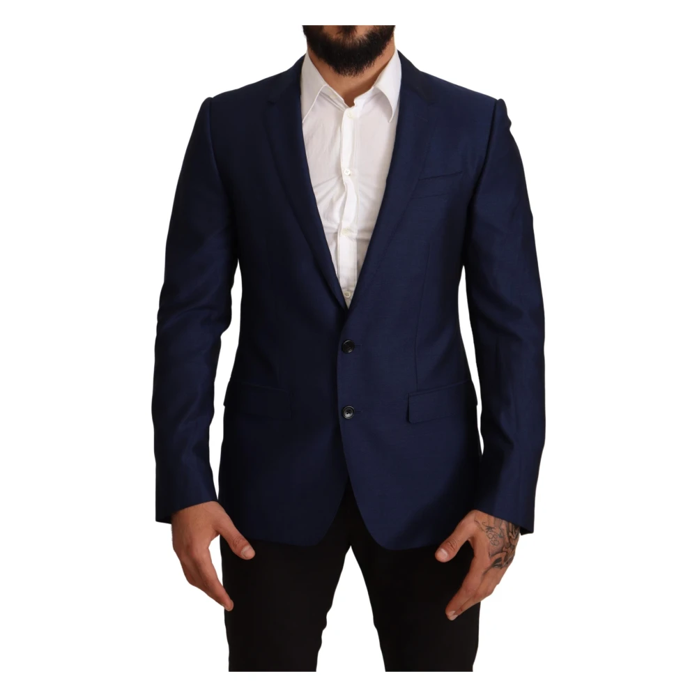 Dolce & Gabbana Men's Blue Martini Slim Fit Jacket Blazer - Blazers - M - Suits