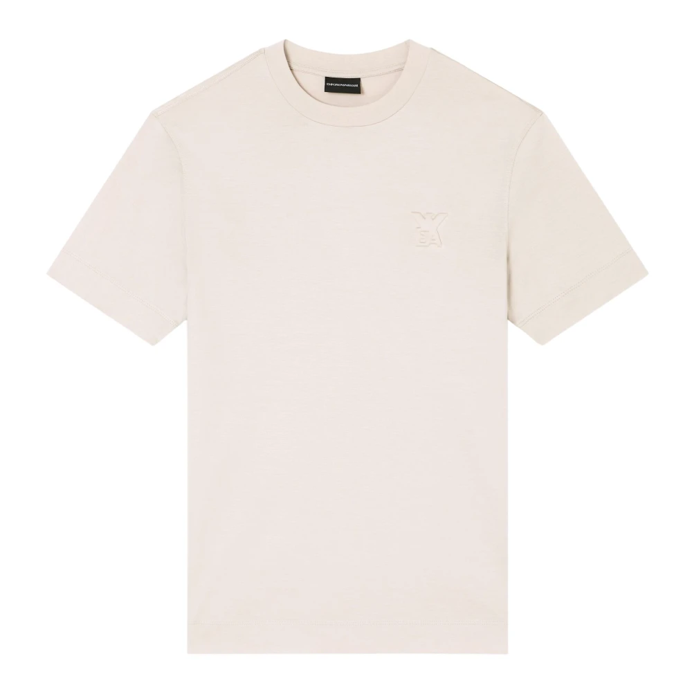 Emporio Armani Homme Beige - T-Shirt Avec Logo En Relief - Tops - Taille: L