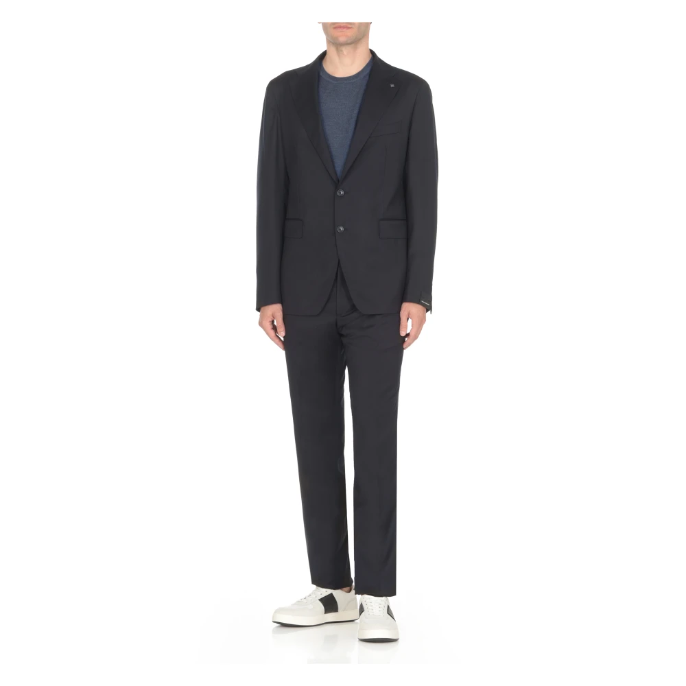 Tagliatore Blauw pak Black Heren