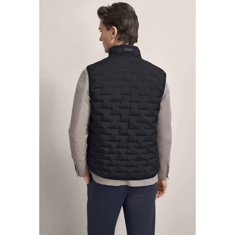 Bugatti Gewatteerd Herenvest met Hoge Kraag Black Heren