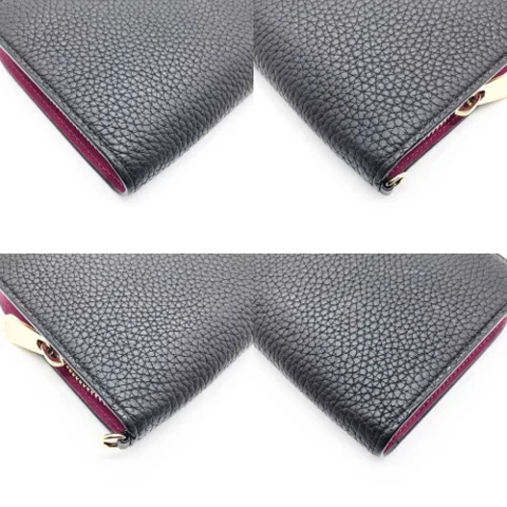 Dior Vintage Pre-owned Leather wallets Black Dames