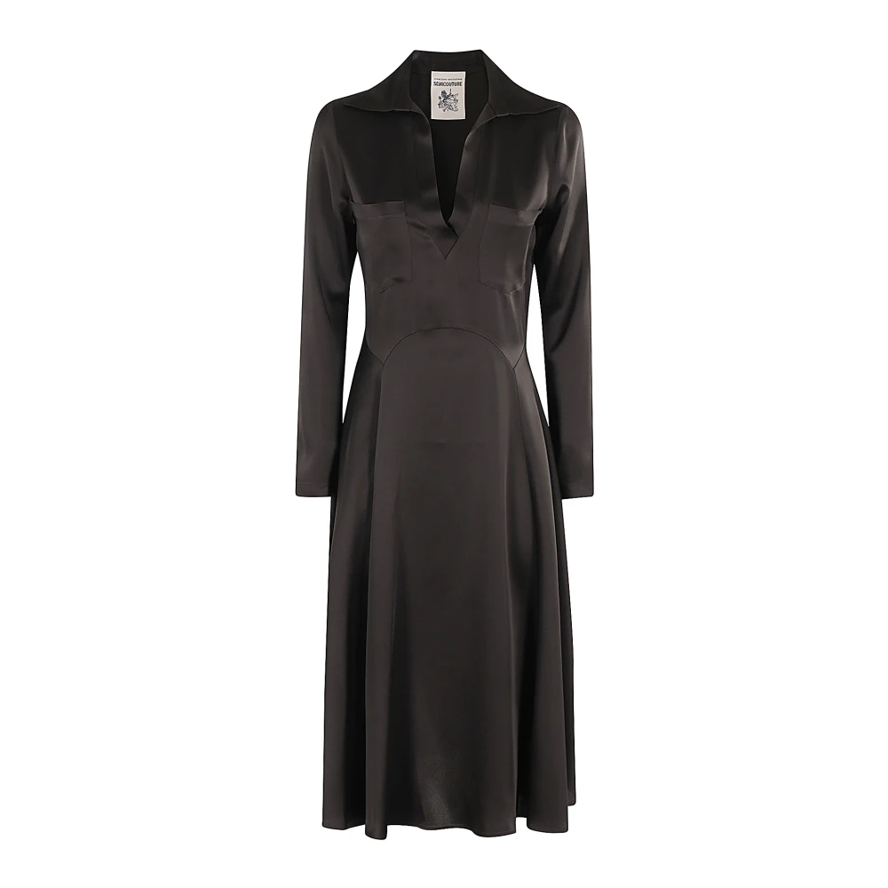 Semicouture Elegante Bloemenjurk voor Vrouwen Brown Dames