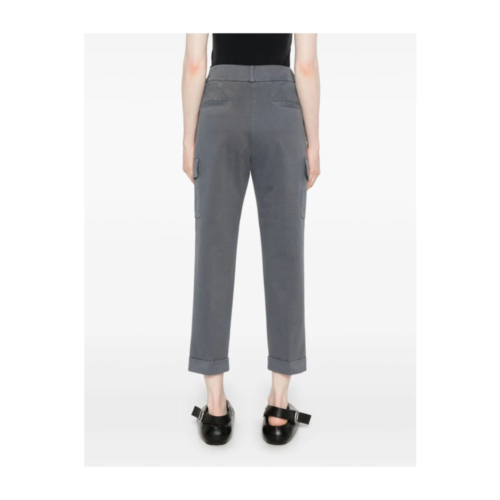 PESERICO Grijze Broek Aw24 Damesmode Gray Dames