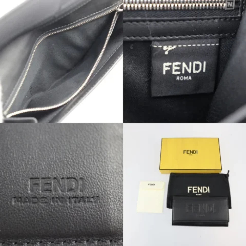 Fendi Vintage Pre-owned Leather wallets Black Dames