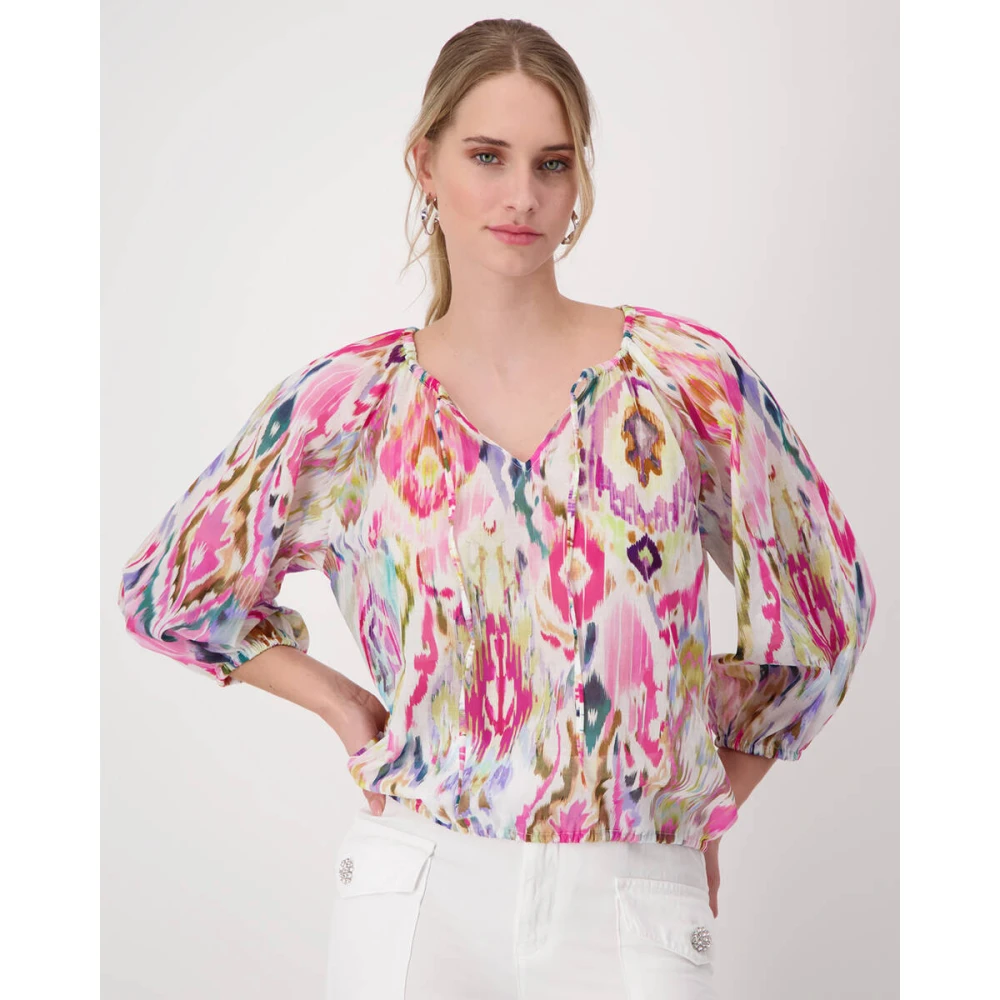 monari Stijlvolle lange mouw blouse Multicolor Dames