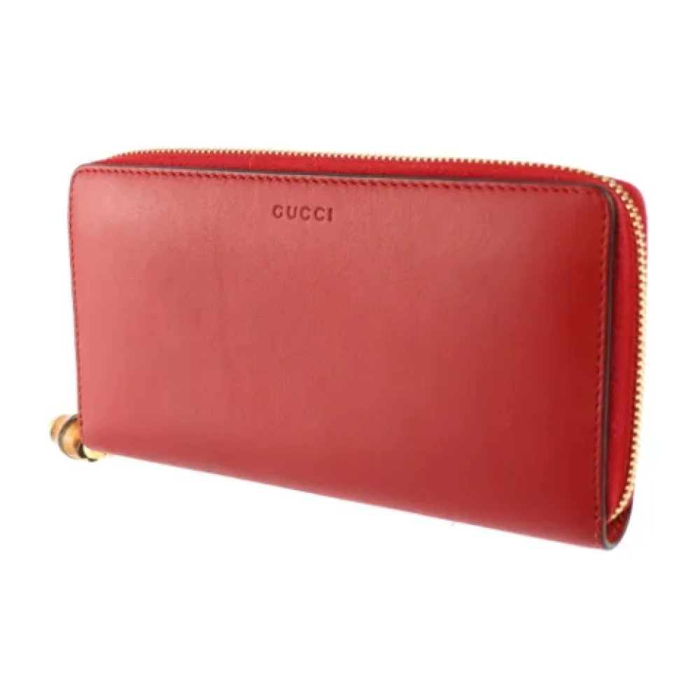 Gucci Vintage Pre-owned Leather wallets Red Dames