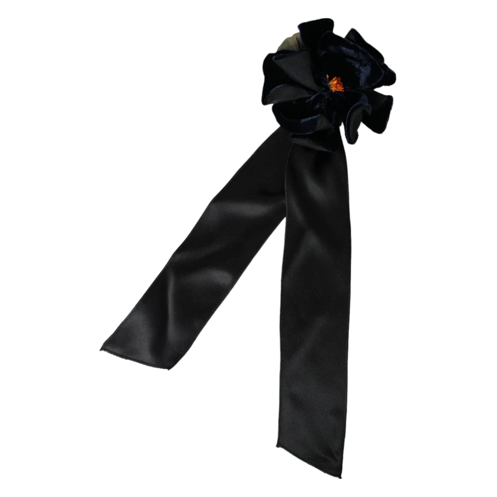 Dolce & Gabbana Unisex Black Floral Hair Pin Brooch