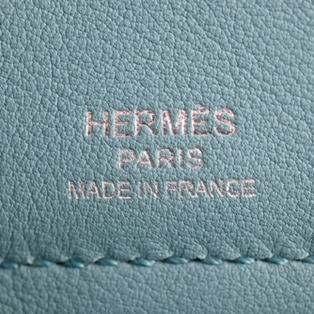 Hermès Vintage Pre-owned Leather handbags Blue Dames