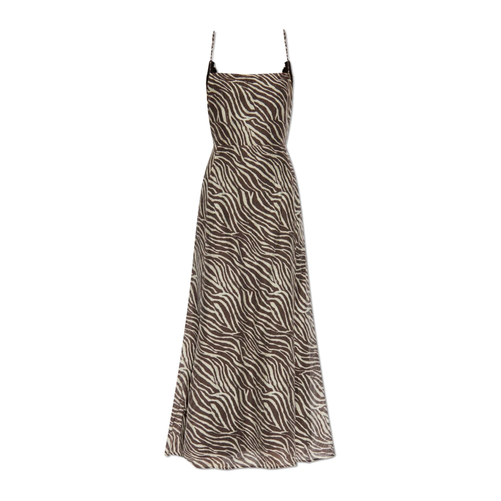 IRO Zebra Print Midi Jurk Multicolor Dames