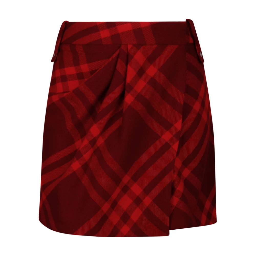 Check Pattern Wool Miniskirt - Burberry - Modalova