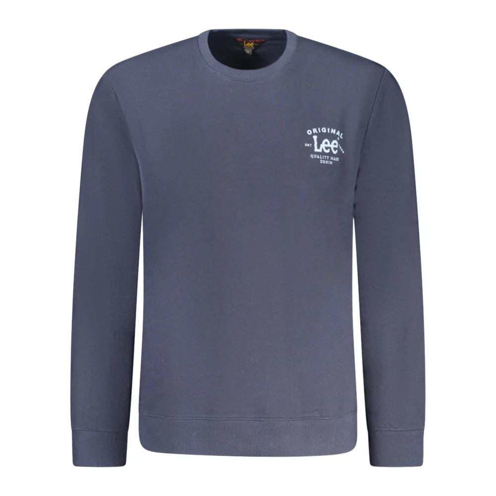 Lee Men's Blue Sweatshirts, S, Sws Crew Long Sleeve Sweatshirt