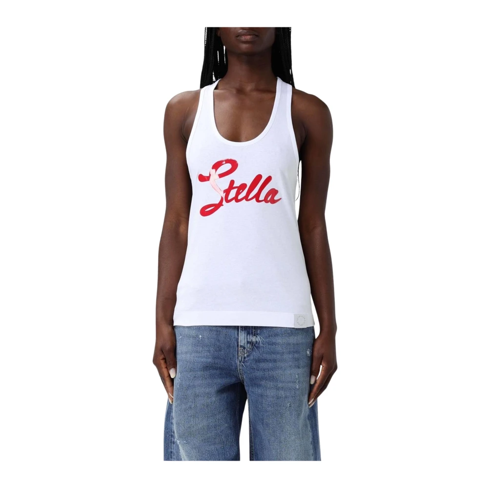 Stella Mccartney Women's White Graphic Print Tank Top