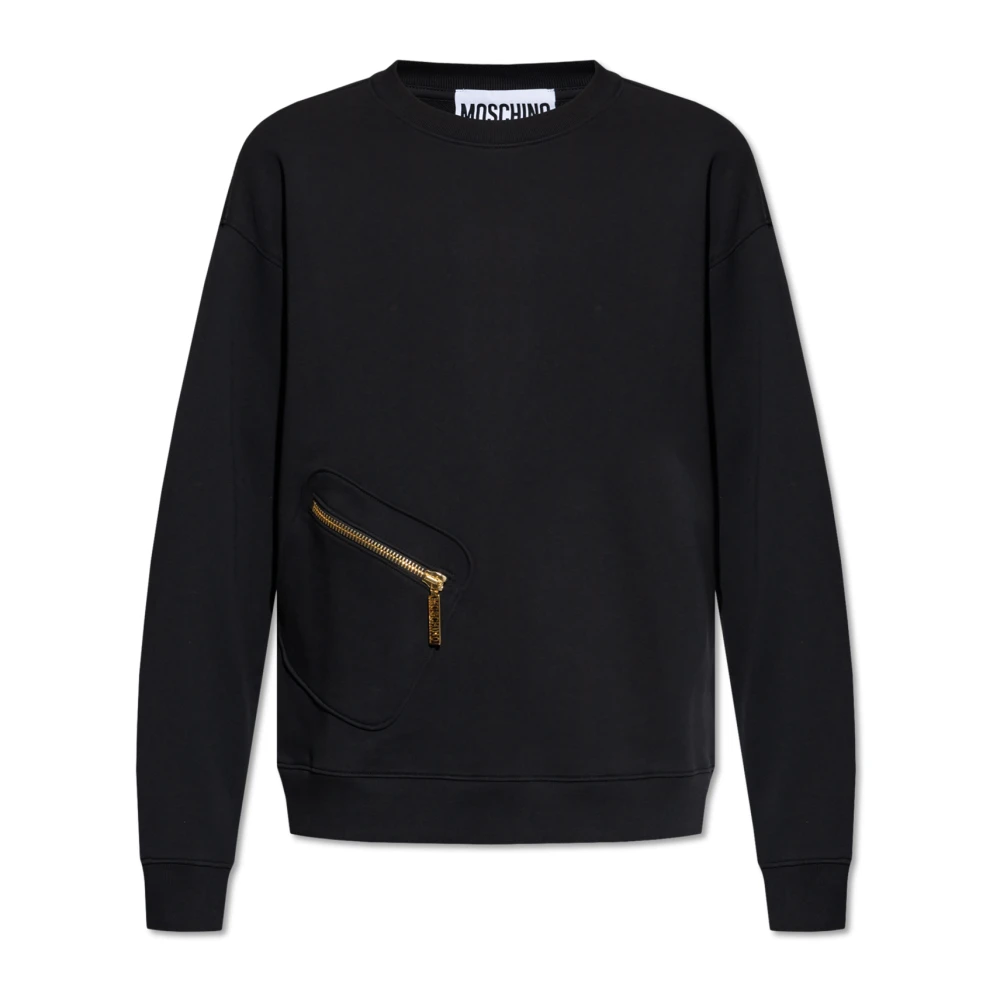Moschino Crew Neck Sweatshirt Black Heren