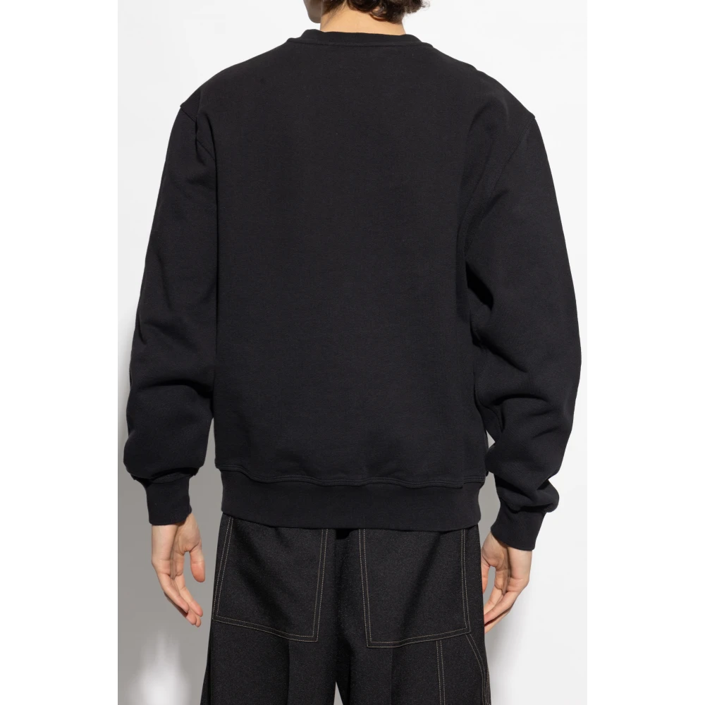 Burberry Sweatshirt met logopatch Black Heren