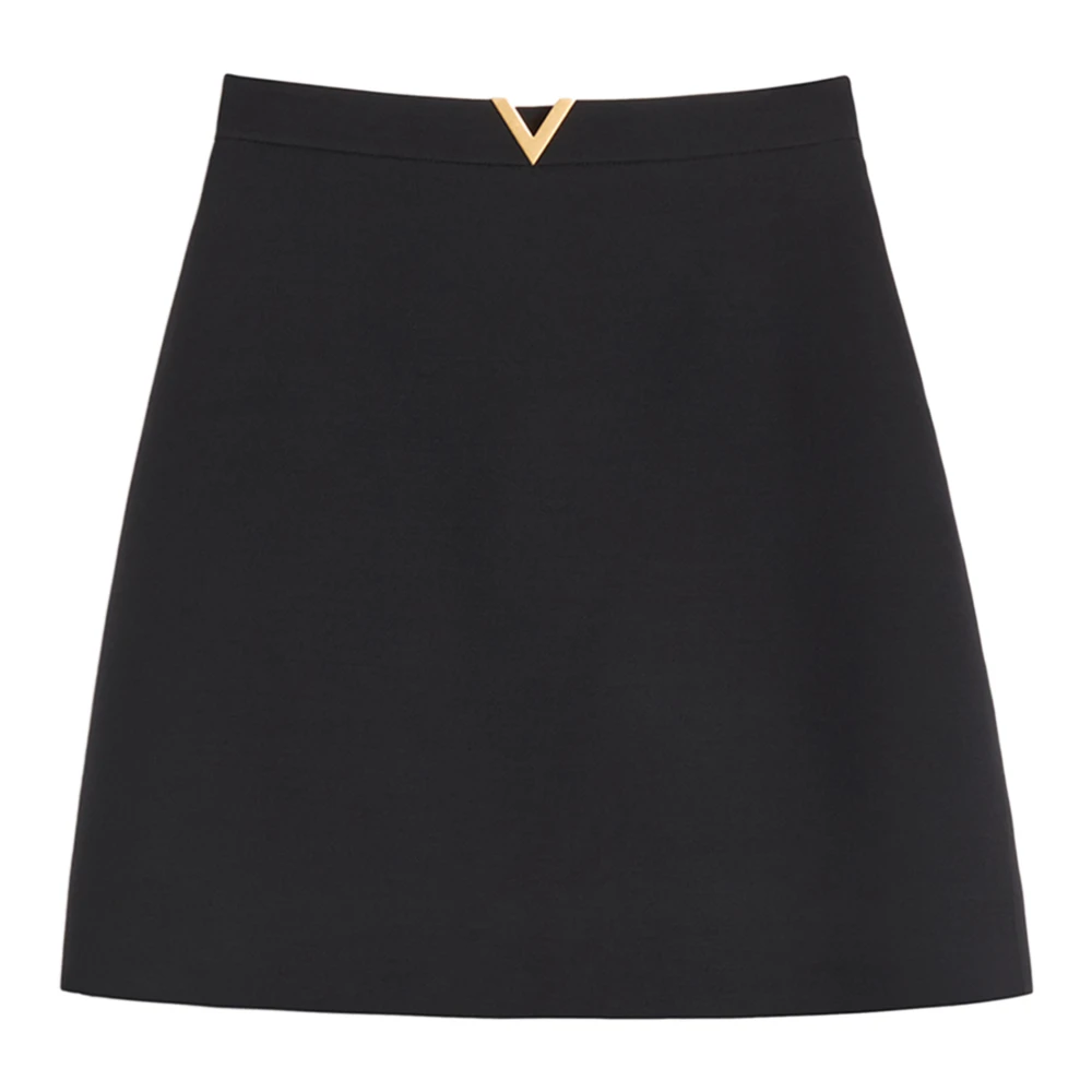 Valentino Garavani Women's Black Short Skirts, 2XS, Crepe Couture Short Skirt