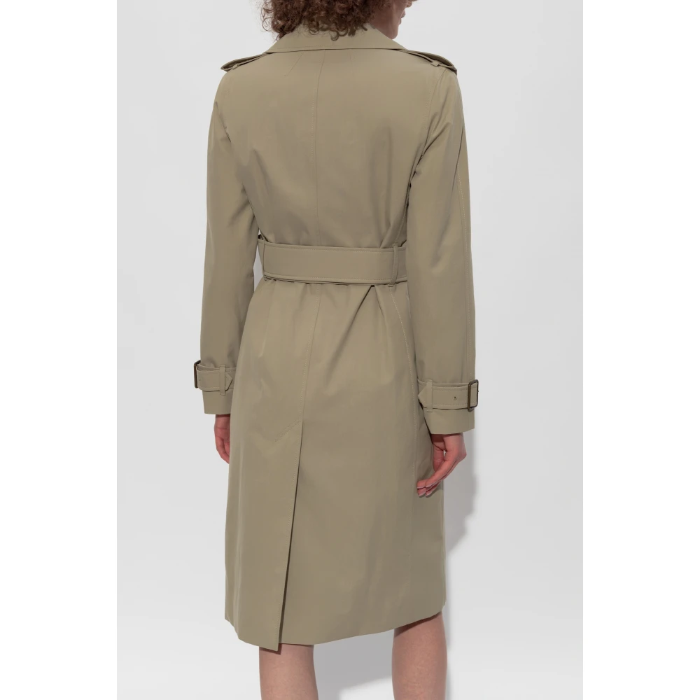 Burberry Dubbelrijige trenchcoat van gabardine Green Dames