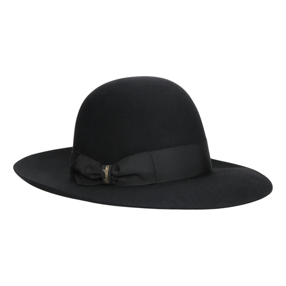 Borsalino Klassieke Vilt Dome Hoed Black Dames