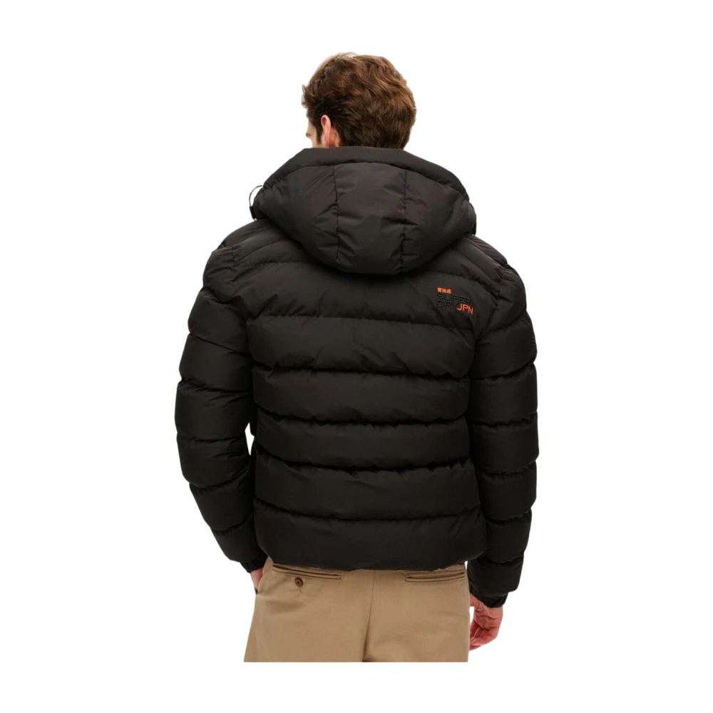 Superdry Gerecycled Polyester Puffer Parka Black Heren