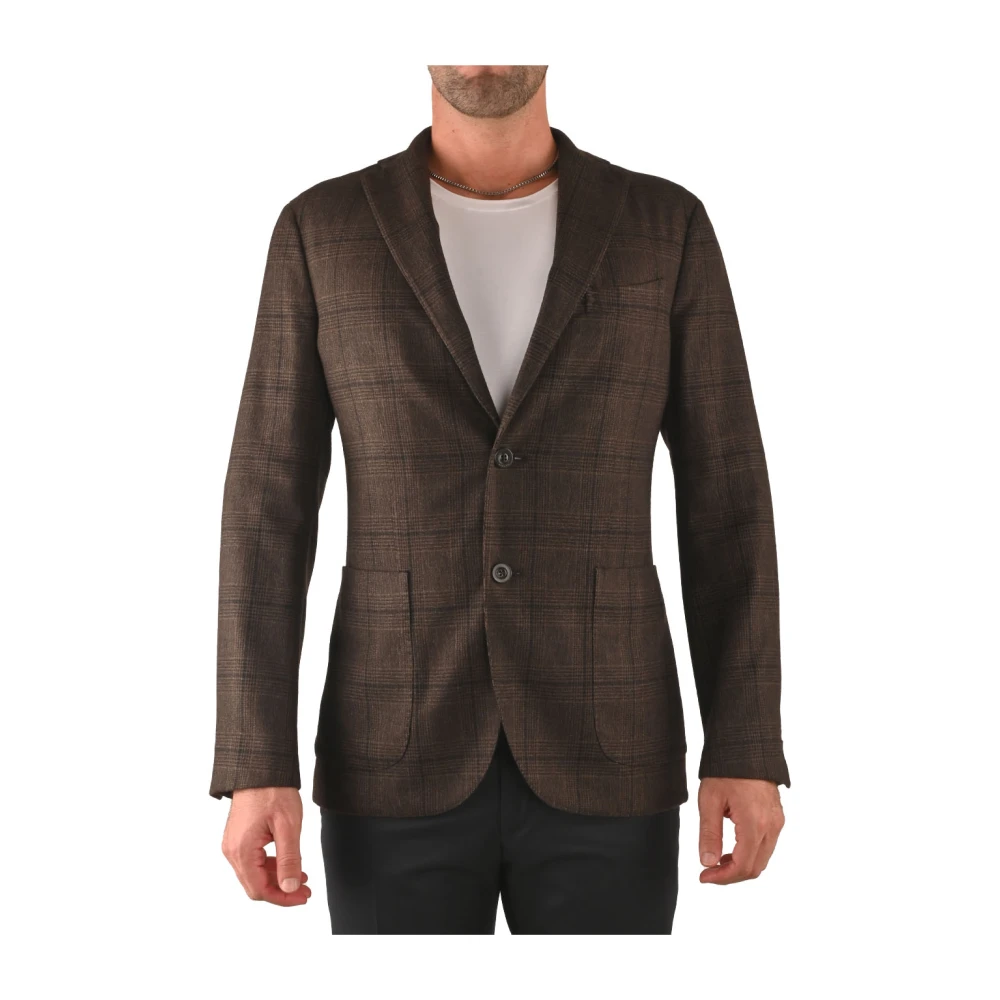 Boglioli Wollen herenjas voor de winter Brown Heren