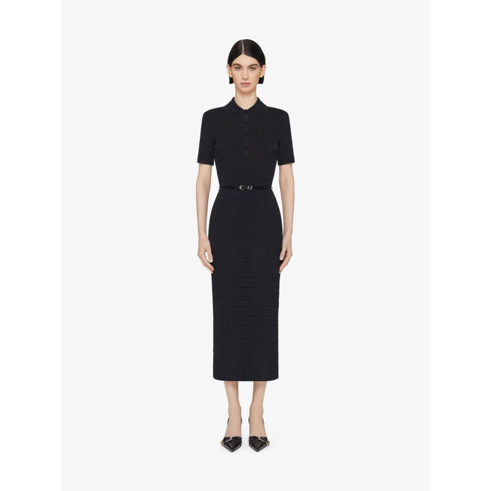 Givenchy Jacquard Vouyou Polo Jurk Black Dames